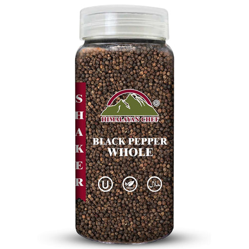 Black Pepper Whole Plastic Shaker - 0.39 lbs (175g) | Himalayan Chef